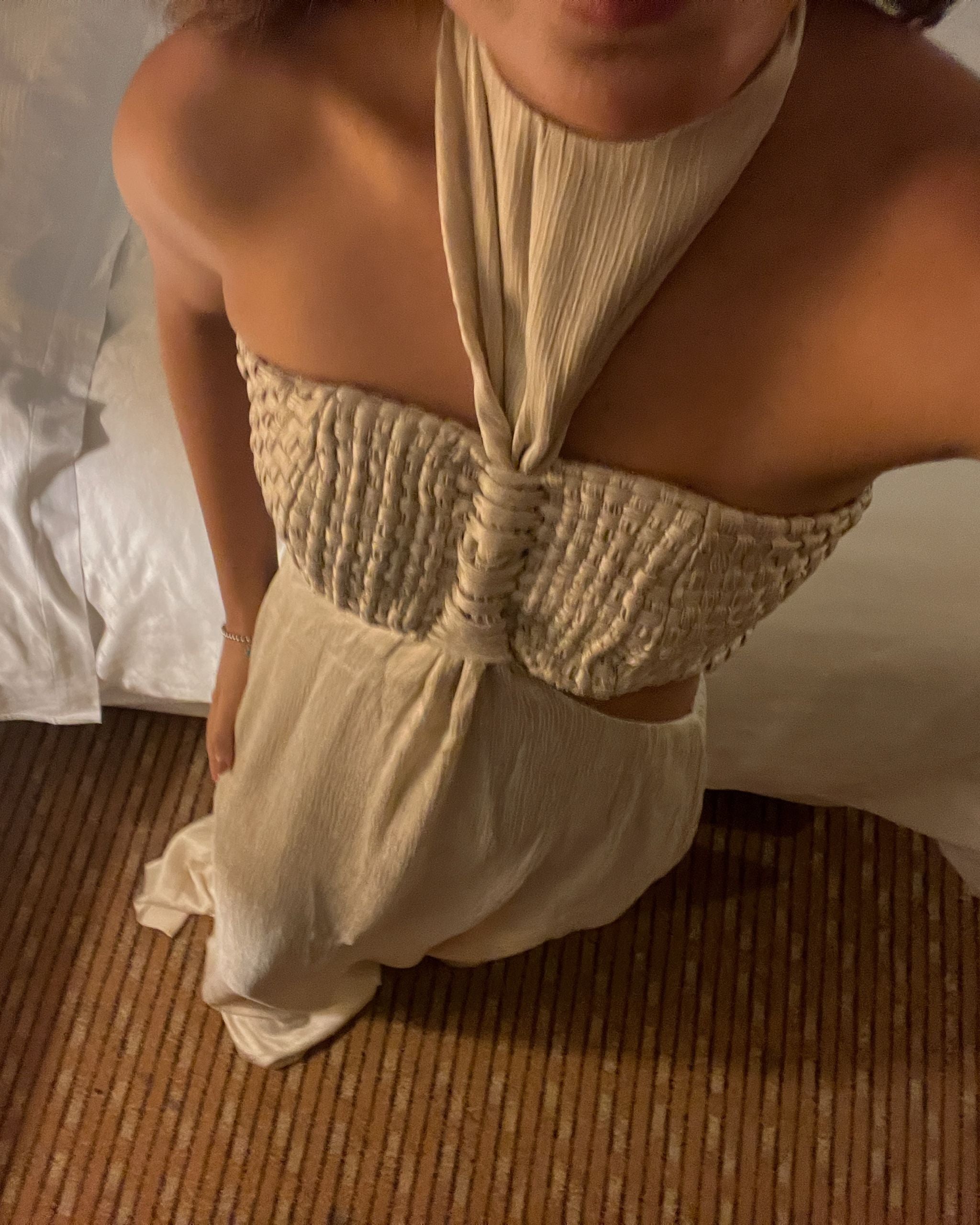 Vestido largo tierra alta Beige