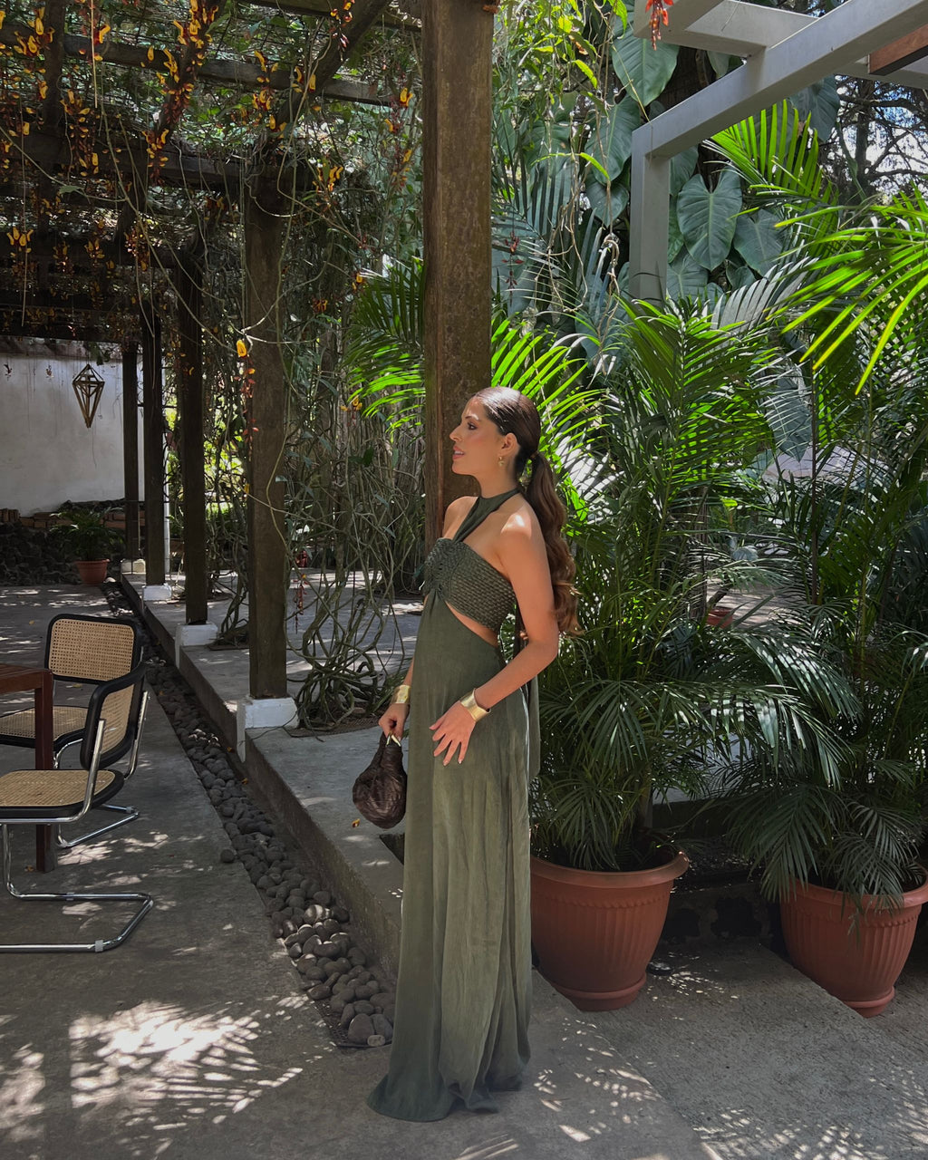 Vestido largo tierra alta Verde