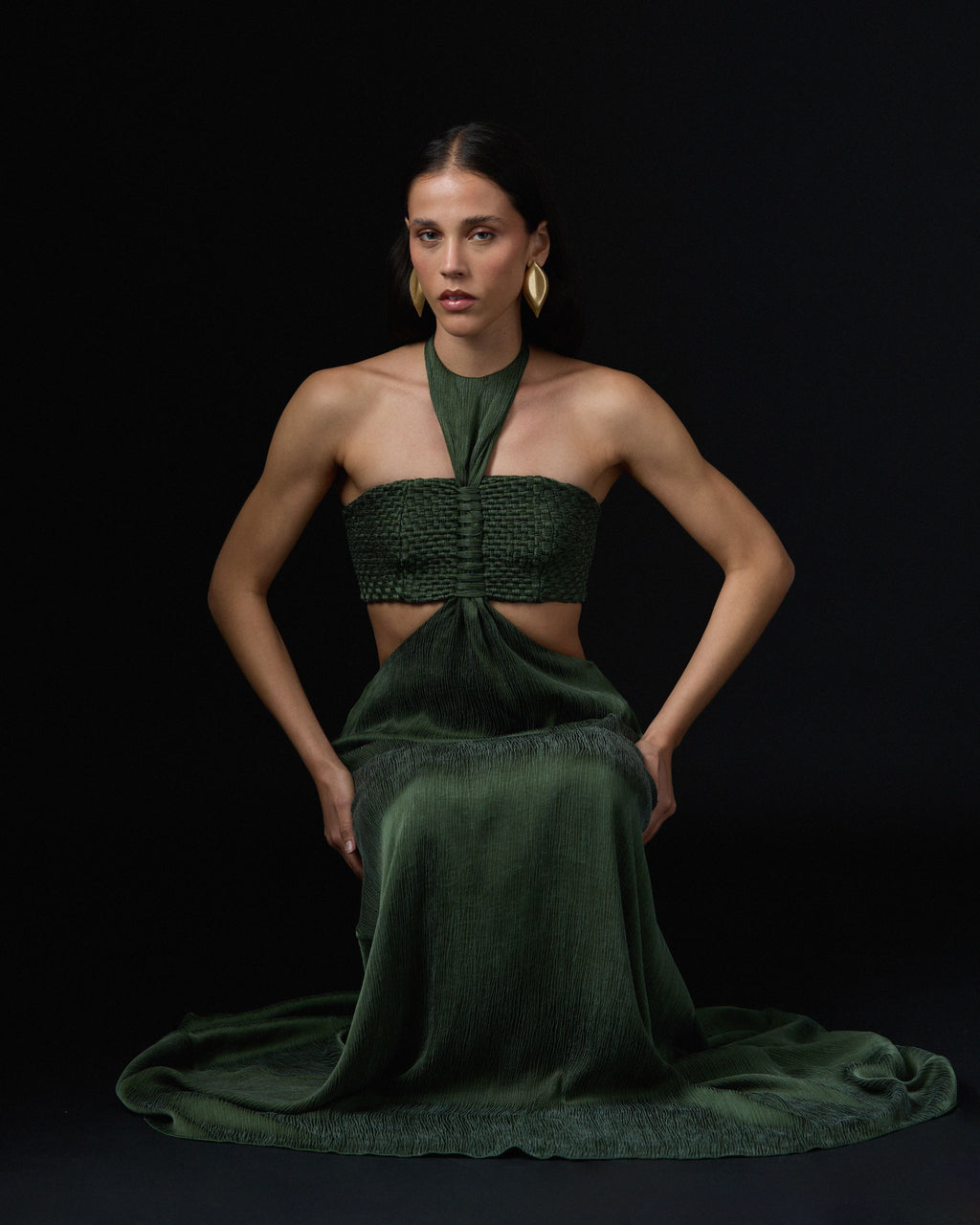 Vestido largo tierra alta Verde