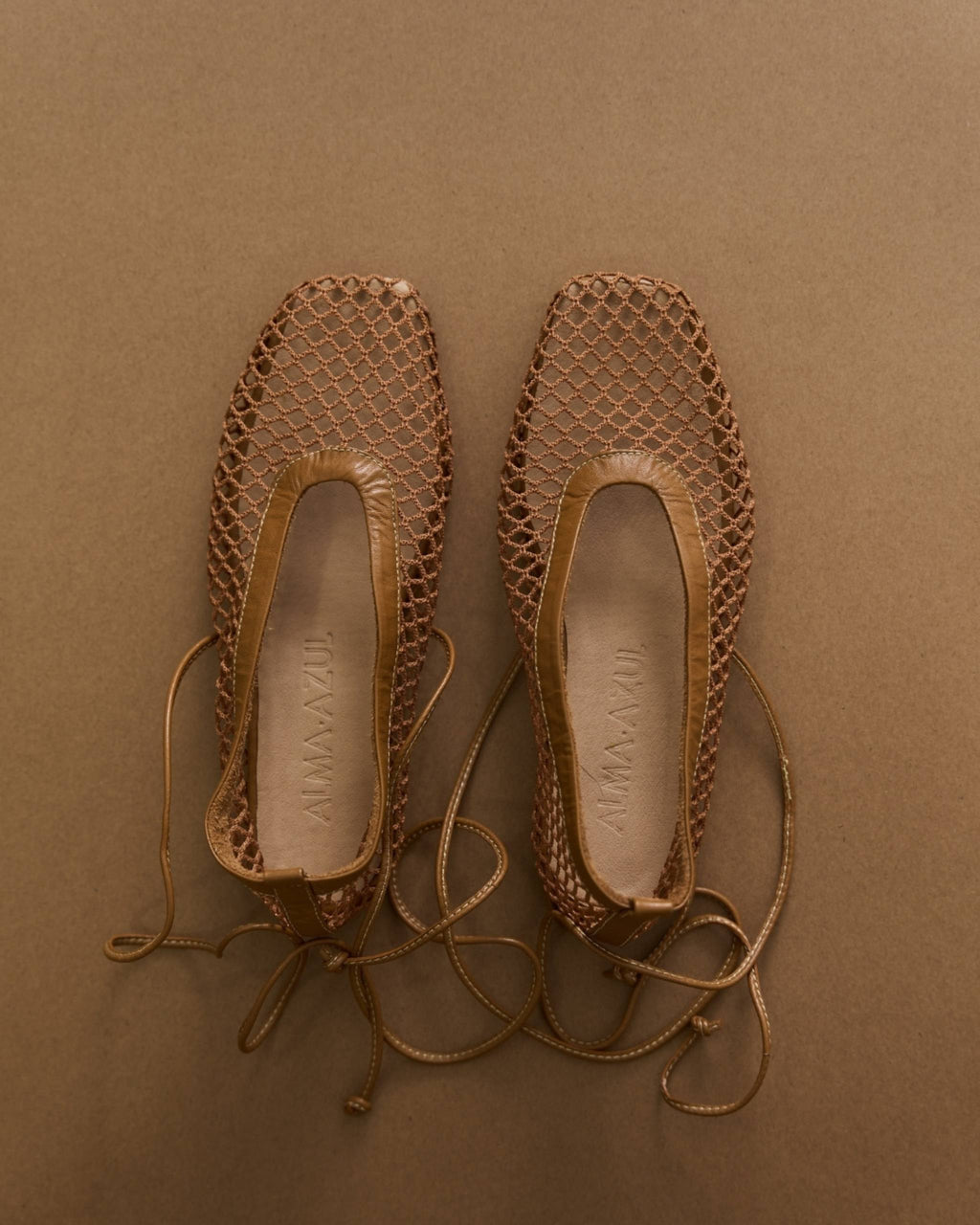 Bailarinas Mesh cuero miel