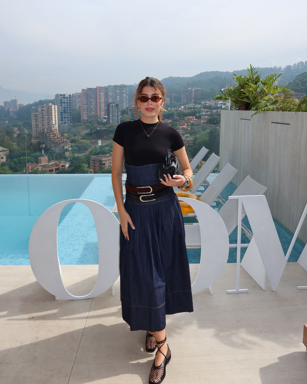 Bailarinas Mesh cuero negro