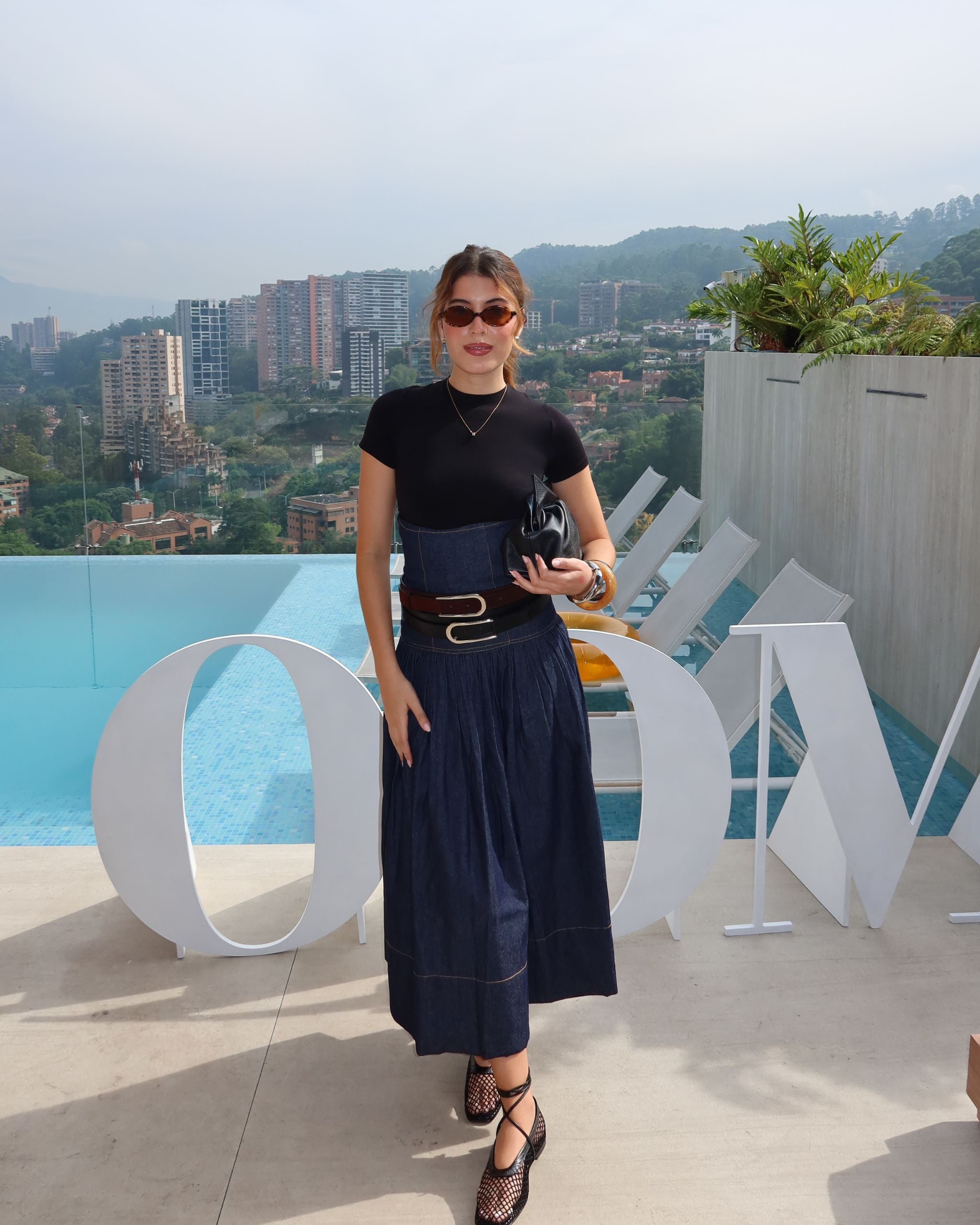 Bailarinas Mesh cuero negro