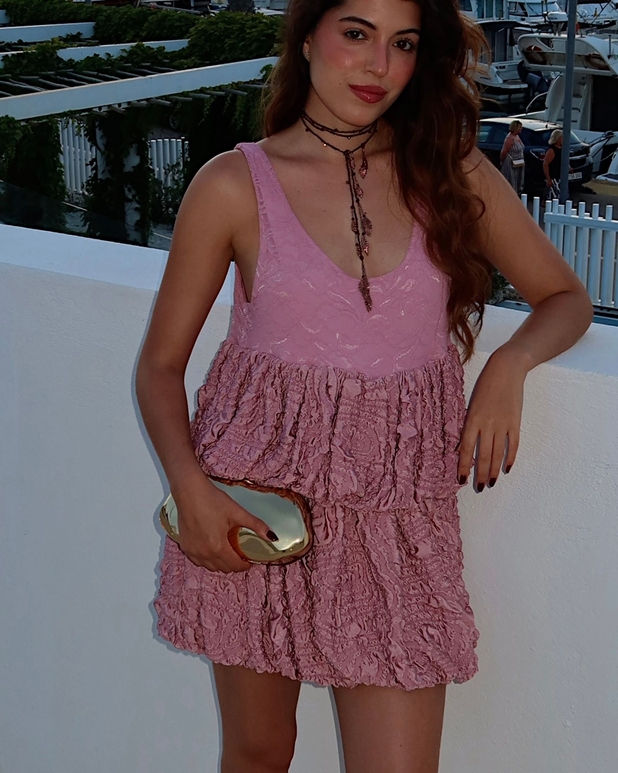 Love Affair Mini Dress In Rose